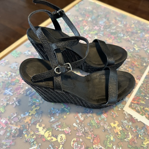 Prada Woven Wedge Sandals - Picture 5 of 13